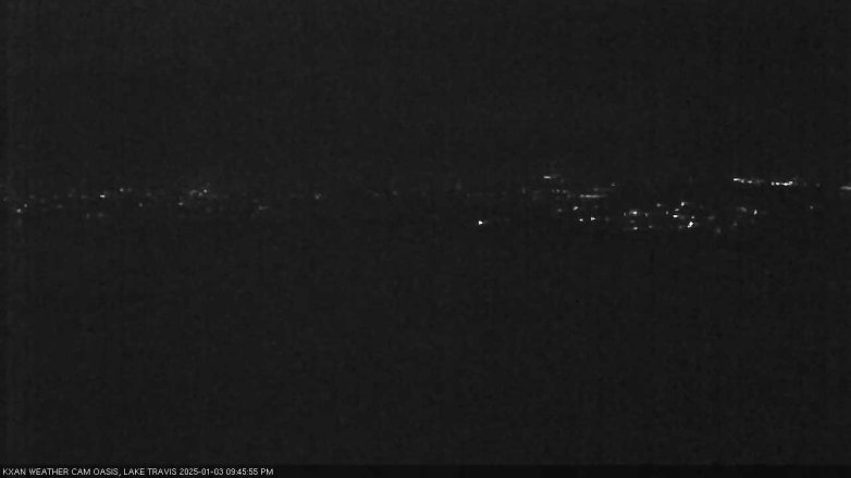 Lake Travis webcam, January 3, 2025 9:45 PM CT