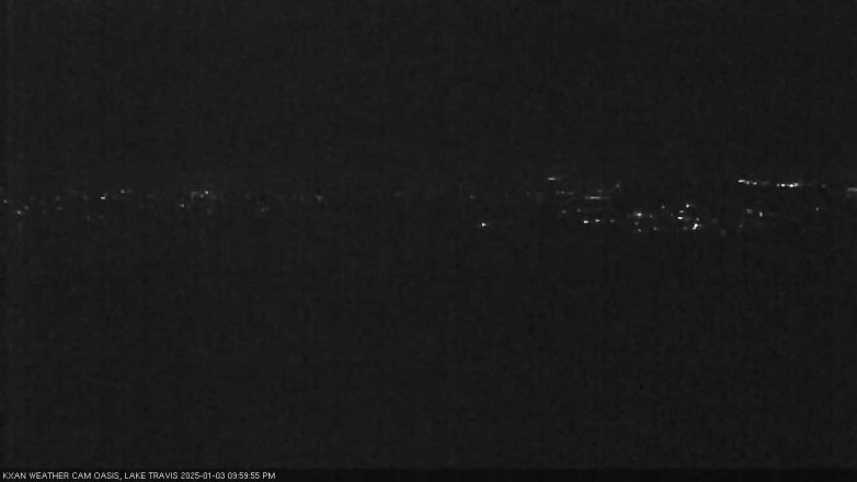 Lake Travis webcam, January 3, 2025 10:00 PM CT