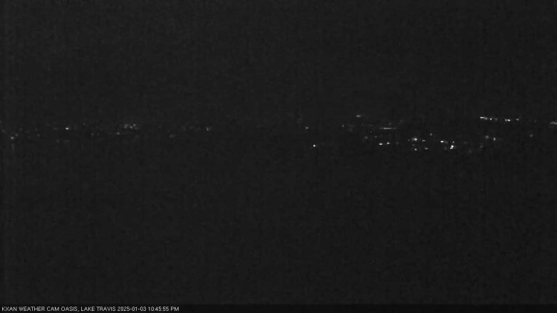 Lake Travis webcam, January 3, 2025 10:45 PM CT