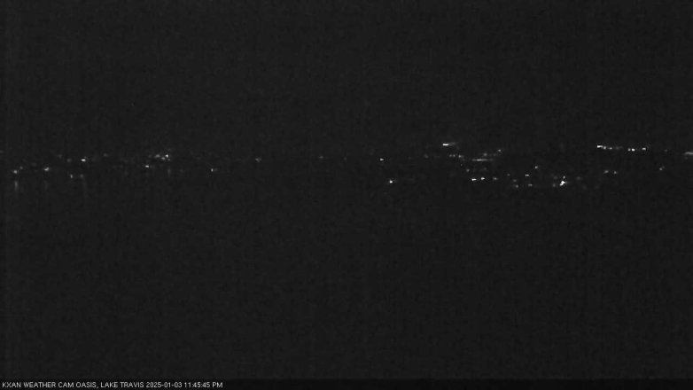 Lake Travis webcam, January 3, 2025 11:45 PM CT