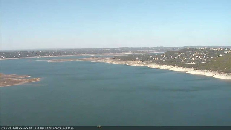 Lake Travis webcam, January 5, 2025 11:45 AM CT