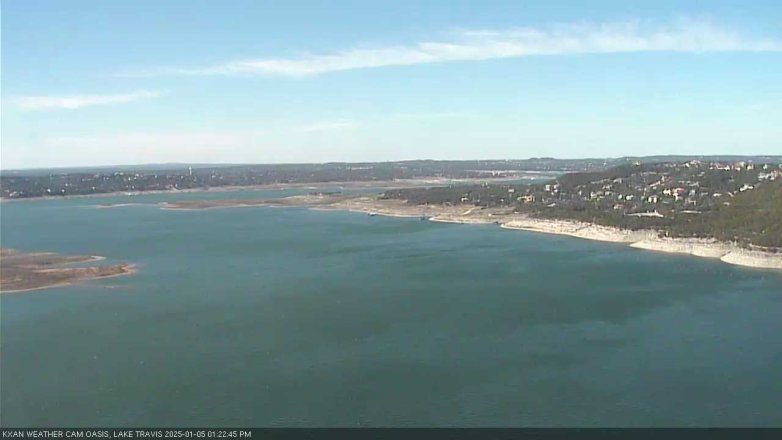 Lake Travis webcam, January 5, 2025 1:25 PM CT