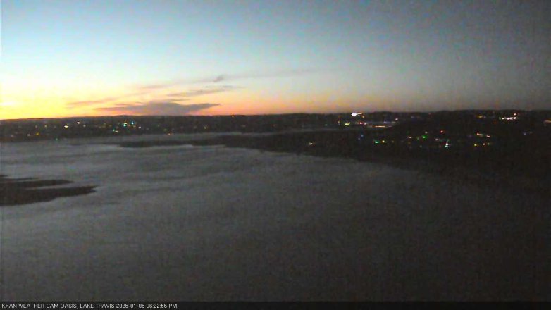 Lake Travis webcam, January 5, 2025 6:25 PM CT