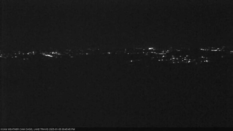 Lake Travis webcam, January 5, 2025 9:45 PM CT