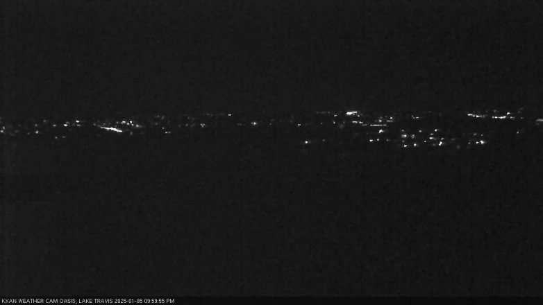 Lake Travis webcam, January 5, 2025 10:00 PM CT