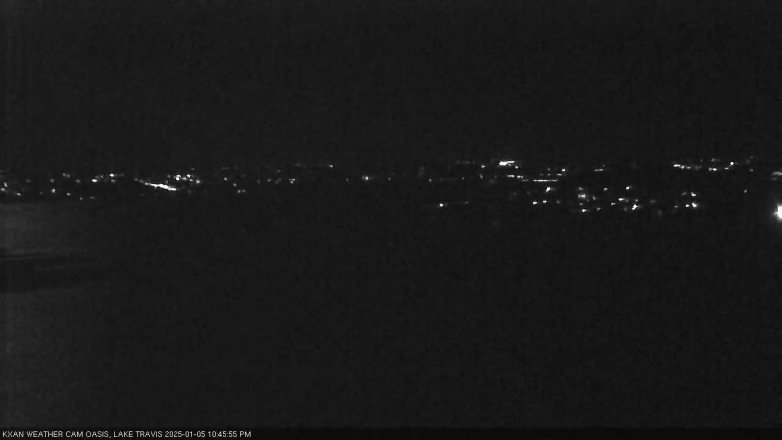 Lake Travis webcam, January 5, 2025 10:45 PM CT