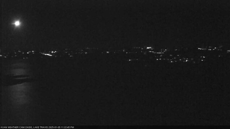 Lake Travis webcam, January 5, 2025 11:25 PM CT