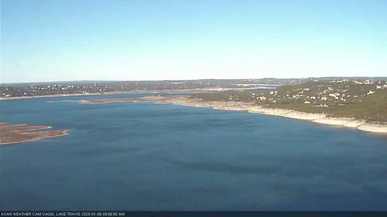Lake Travis webcam, January 6, 2025 9:00 AM CT