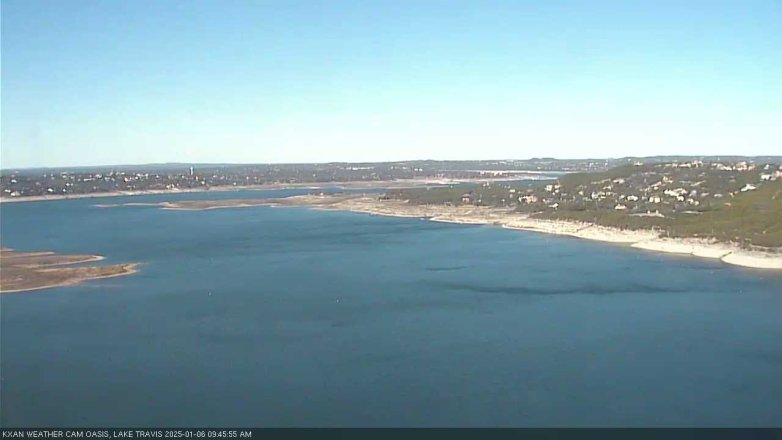 Lake Travis webcam, January 6, 2025 9:45 AM CT