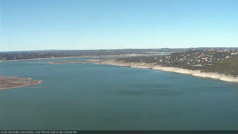 Lake Travis webcam, January 6, 2025 12:45 PM CT