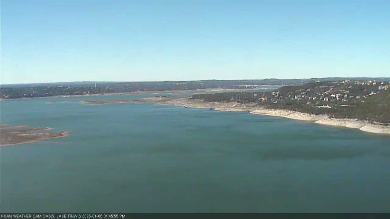 Lake Travis webcam, January 6, 2025 1:45 PM CT