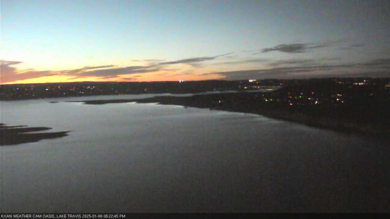 Lake Travis webcam, January 6, 2025 6:25 PM CT