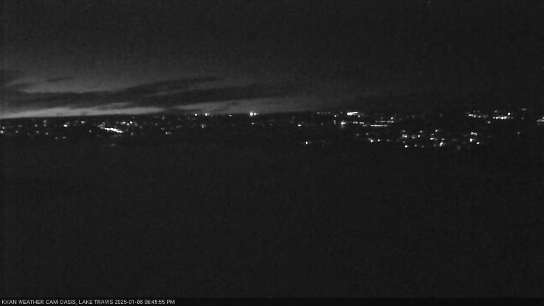 Lake Travis webcam, January 6, 2025 6:45 PM CT