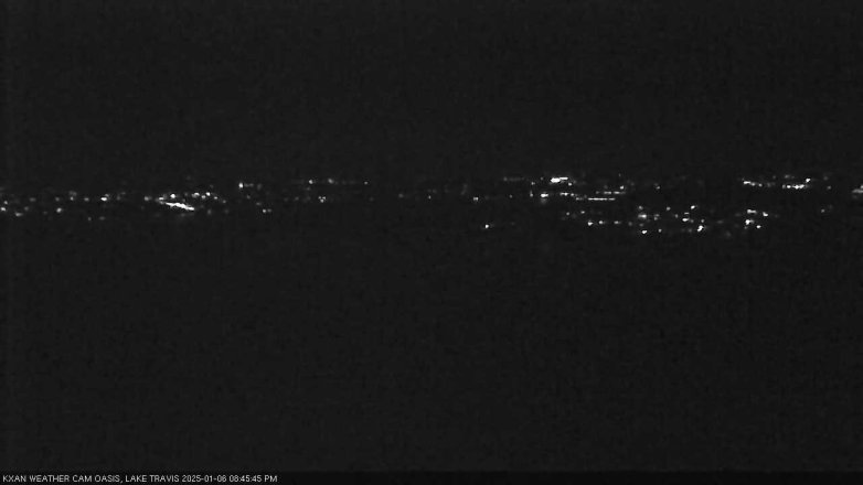 Lake Travis webcam, January 6, 2025 8:45 PM CT