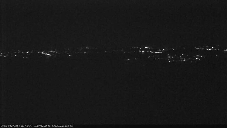 Lake Travis webcam, January 6, 2025 9:00 PM CT
