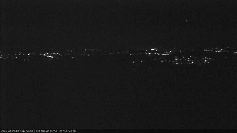 Lake Travis webcam, January 6, 2025 9:25 PM CT