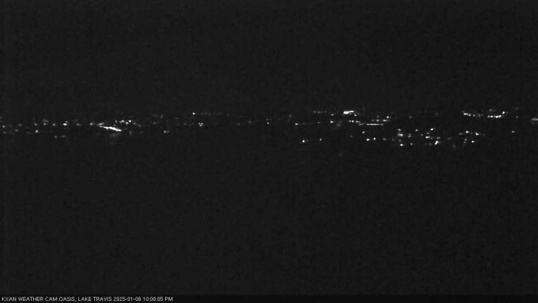Lake Travis webcam, January 6, 2025 10:00 PM CT