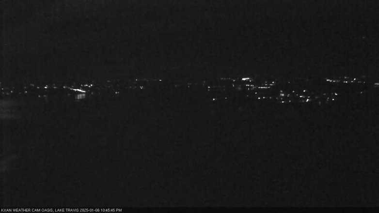 Lake Travis webcam, January 6, 2025 10:45 PM CT