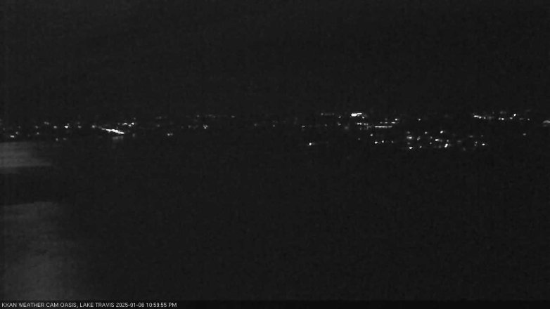 Lake Travis webcam, January 6, 2025 11:00 PM CT