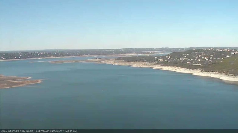 Lake Travis webcam, January 7, 2025 11:45 AM CT