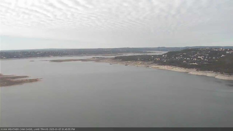 Lake Travis webcam, January 7, 2025 1:45 PM CT