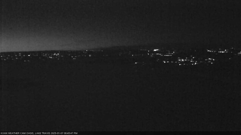 Lake Travis webcam, January 7, 2025 6:45 PM CT
