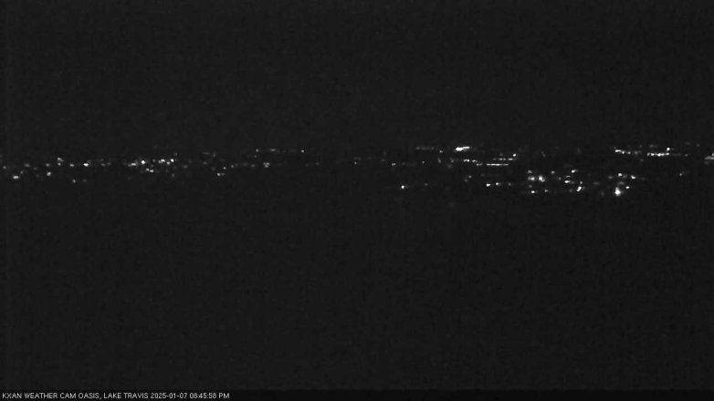Lake Travis webcam, January 7, 2025 8:45 PM CT