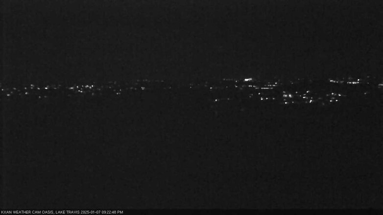 Lake Travis webcam, January 7, 2025 9:25 PM CT