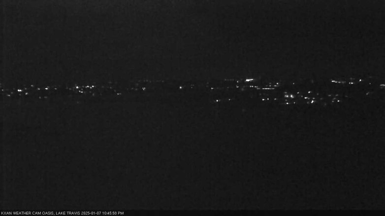 Lake Travis webcam, January 7, 2025 10:45 PM CT