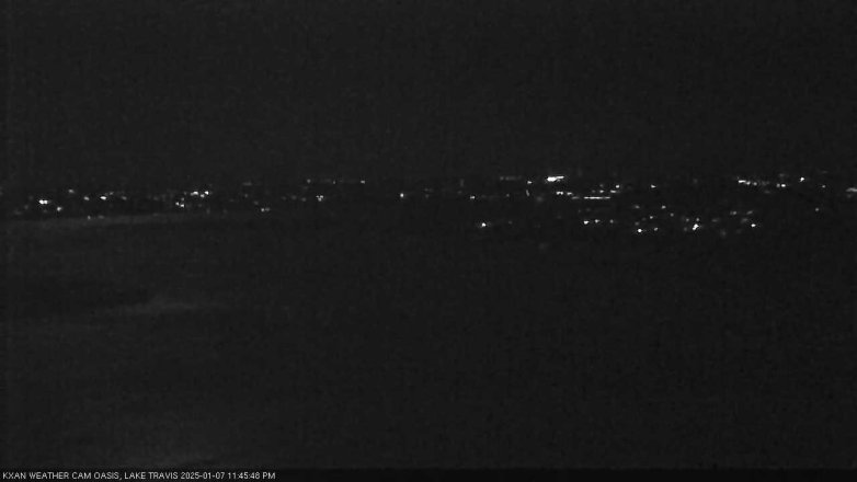Lake Travis webcam, January 7, 2025 11:45 PM CT