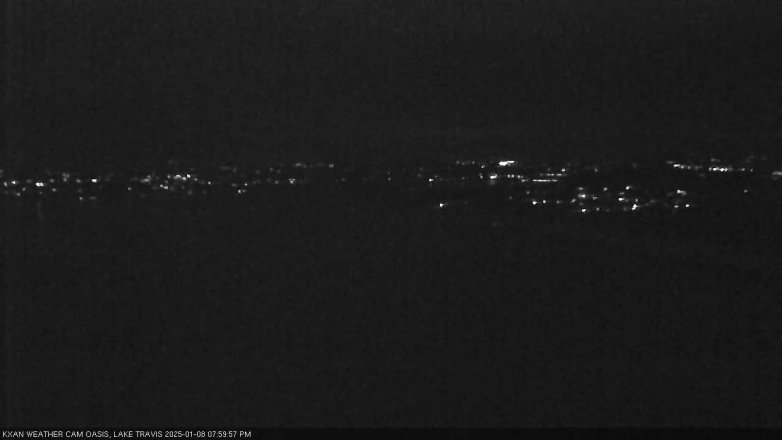Lake Travis webcam, January 8, 2025 8:00 PM CT