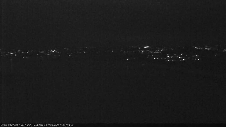Lake Travis webcam, January 8, 2025 9:25 PM CT
