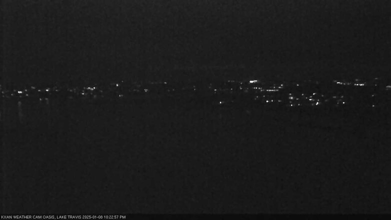 Lake Travis webcam, January 8, 2025 10:25 PM CT