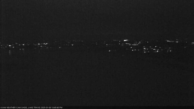 Lake Travis webcam, January 8, 2025 10:45 PM CT