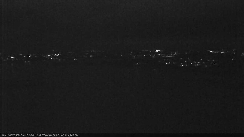 Lake Travis webcam, January 8, 2025 11:45 PM CT