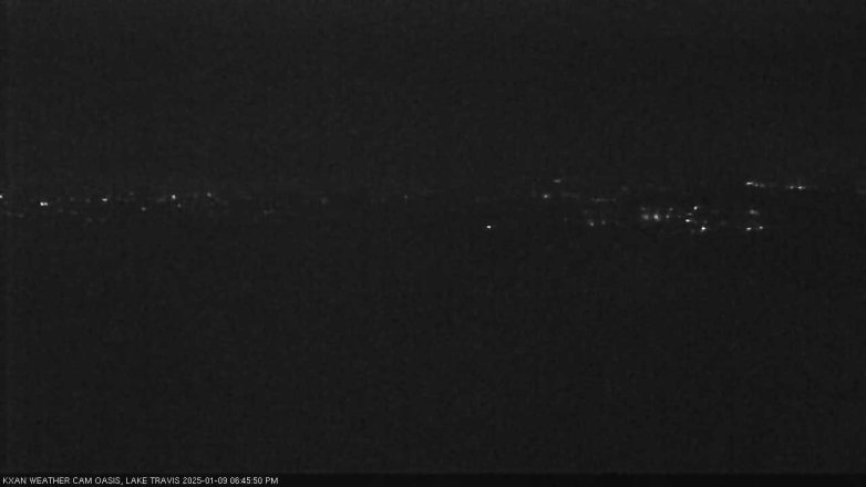 Lake Travis webcam, January 9, 2025 6:45 PM CT