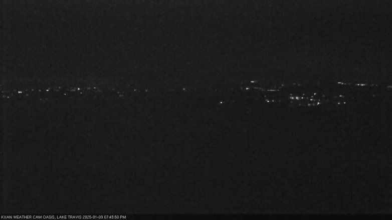 Lake Travis webcam, January 9, 2025 7:45 PM CT