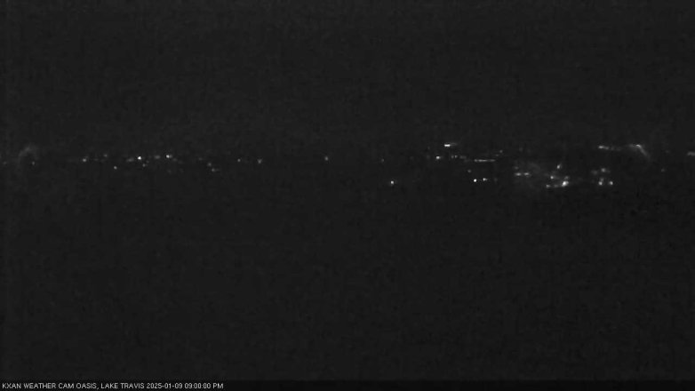 Lake Travis webcam, January 9, 2025 9:00 PM CT