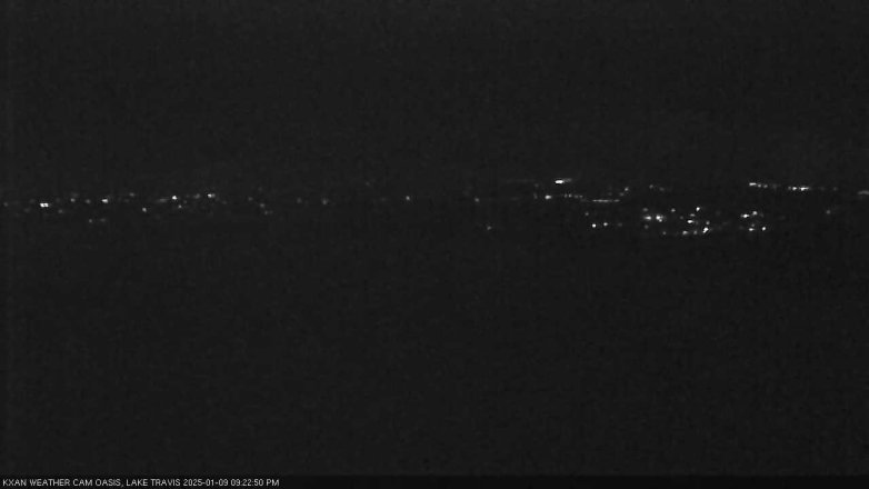 Lake Travis webcam, January 9, 2025 9:25 PM CT