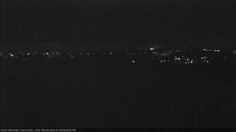Lake Travis webcam, January 9, 2025 9:45 PM CT