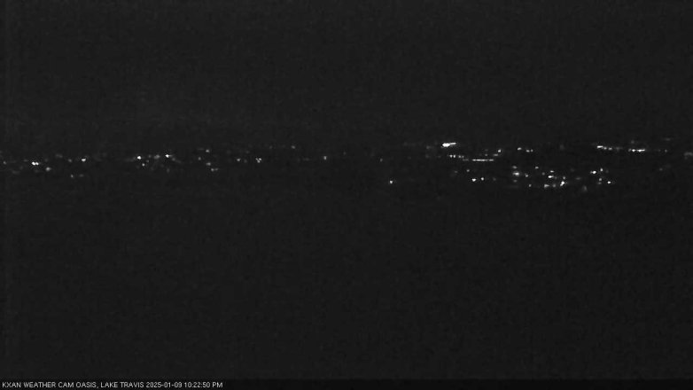 Lake Travis webcam, January 9, 2025 10:25 PM CT