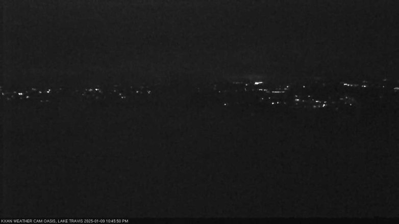 Lake Travis webcam, January 9, 2025 10:45 PM CT