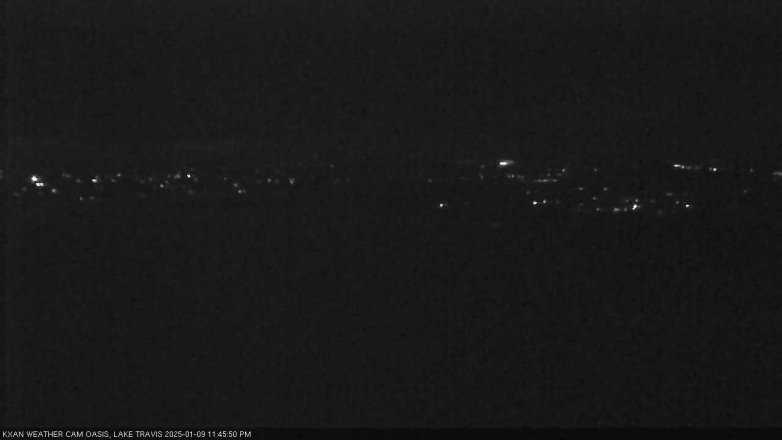 Lake Travis webcam, January 9, 2025 11:45 PM CT