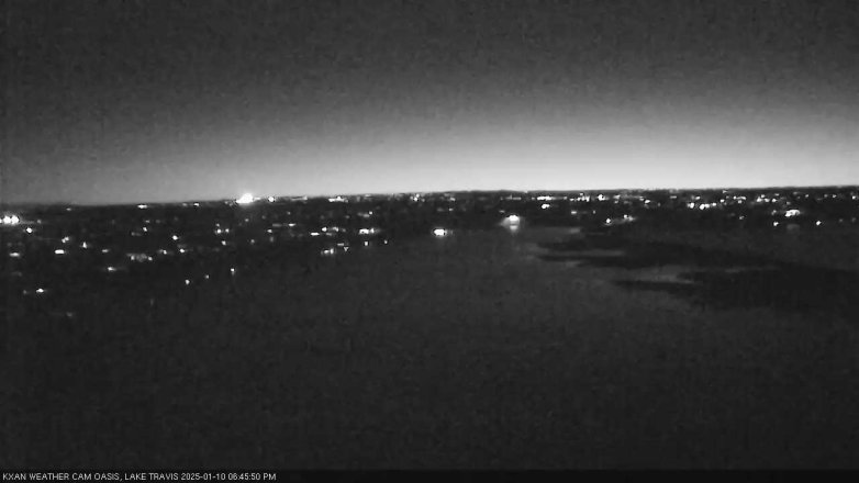 Lake Travis webcam, January 10, 2025 6:45 PM CT