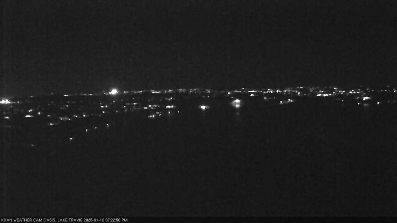 Lake Travis webcam, January 10, 2025 7:25 PM CT