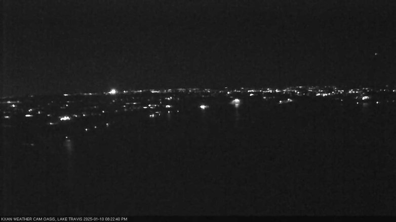 Lake Travis webcam, January 10, 2025 8:25 PM CT
