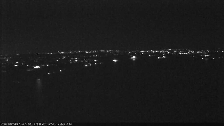 Lake Travis webcam, January 10, 2025 9:45 PM CT