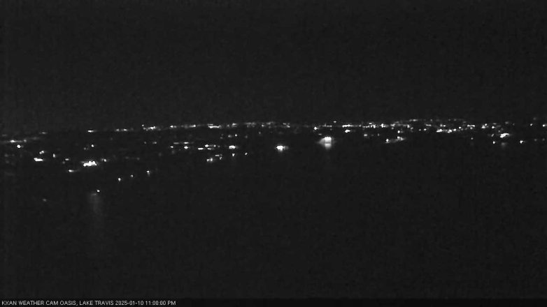 Lake Travis webcam, January 10, 2025 11:00 PM CT