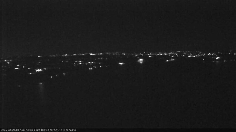 Lake Travis webcam, January 10, 2025 11:25 PM CT