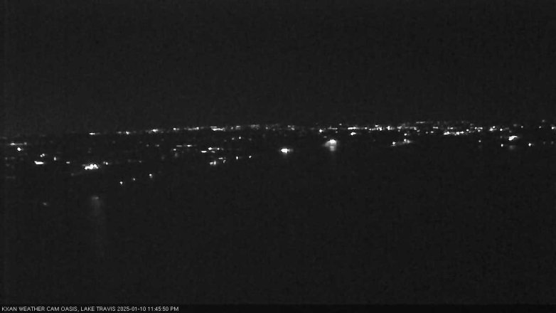 Lake Travis webcam, January 10, 2025 11:45 PM CT